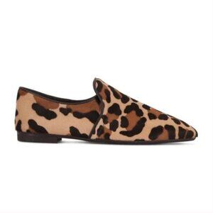 Aquatalia Revy Calf Hair Leopard Print Loafers Shoes Slip-On Size 6 Women's